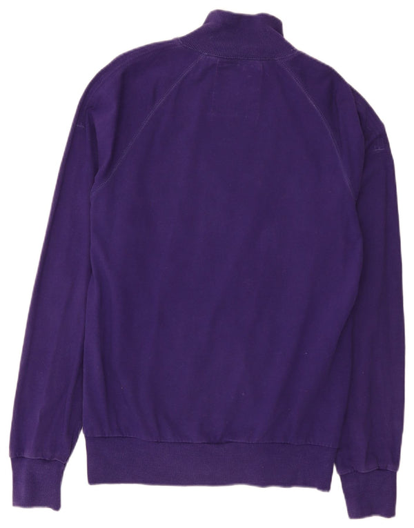 Datch Mens Graphic Tracksuit Top Jacket Large Purple Cotton
