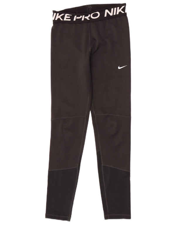 Nike Dri Fit Grafik-Leggings für Mädchen, 13–14 Jahre, XL, schwarzes Polyester