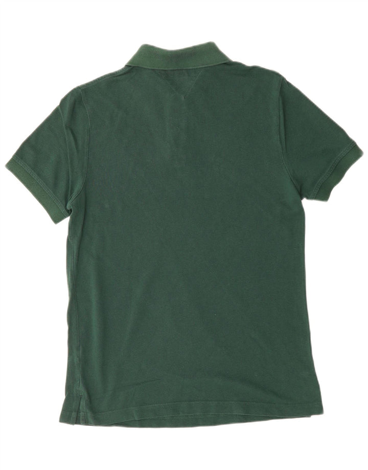 Tommy Hilfiger Herren-Poloshirt aus mittelgrüner Baumwolle