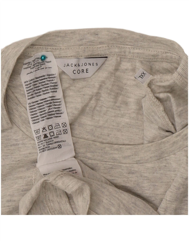 Jack & Jones Herren Grafik T-Shirt Top 2XL Grau Baumwolle