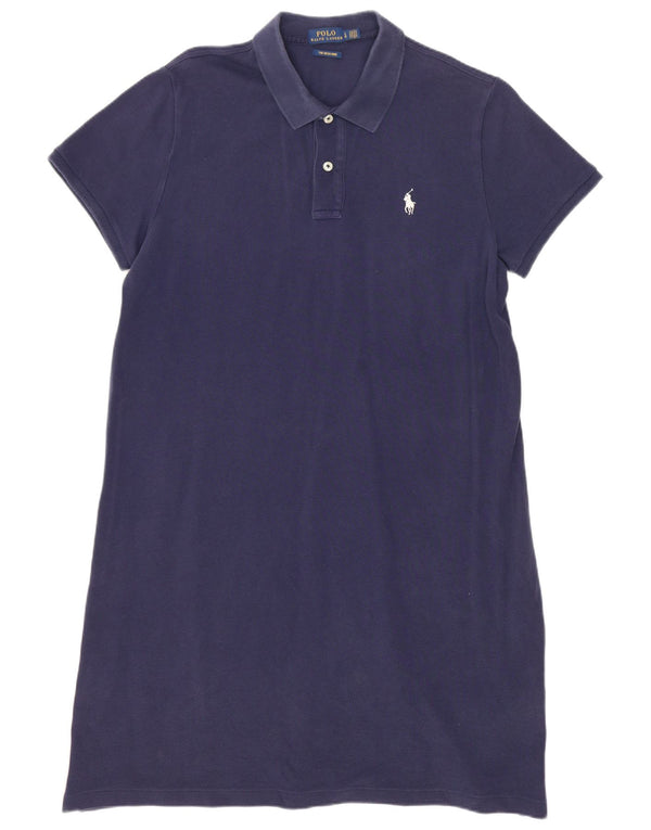 Polo Ralph Lauren Damenkleid UK 16 Large Marineblau Baumwolle