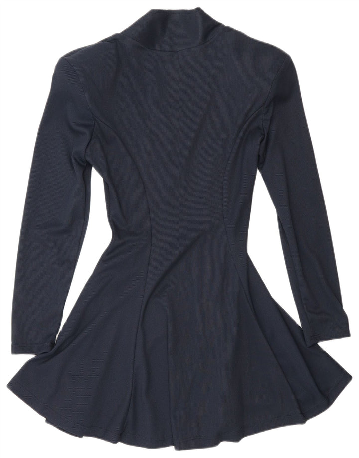 White Stuff Langärmliges A-Linien-Kleid für Damen, UK 12, Mittelmarineblau