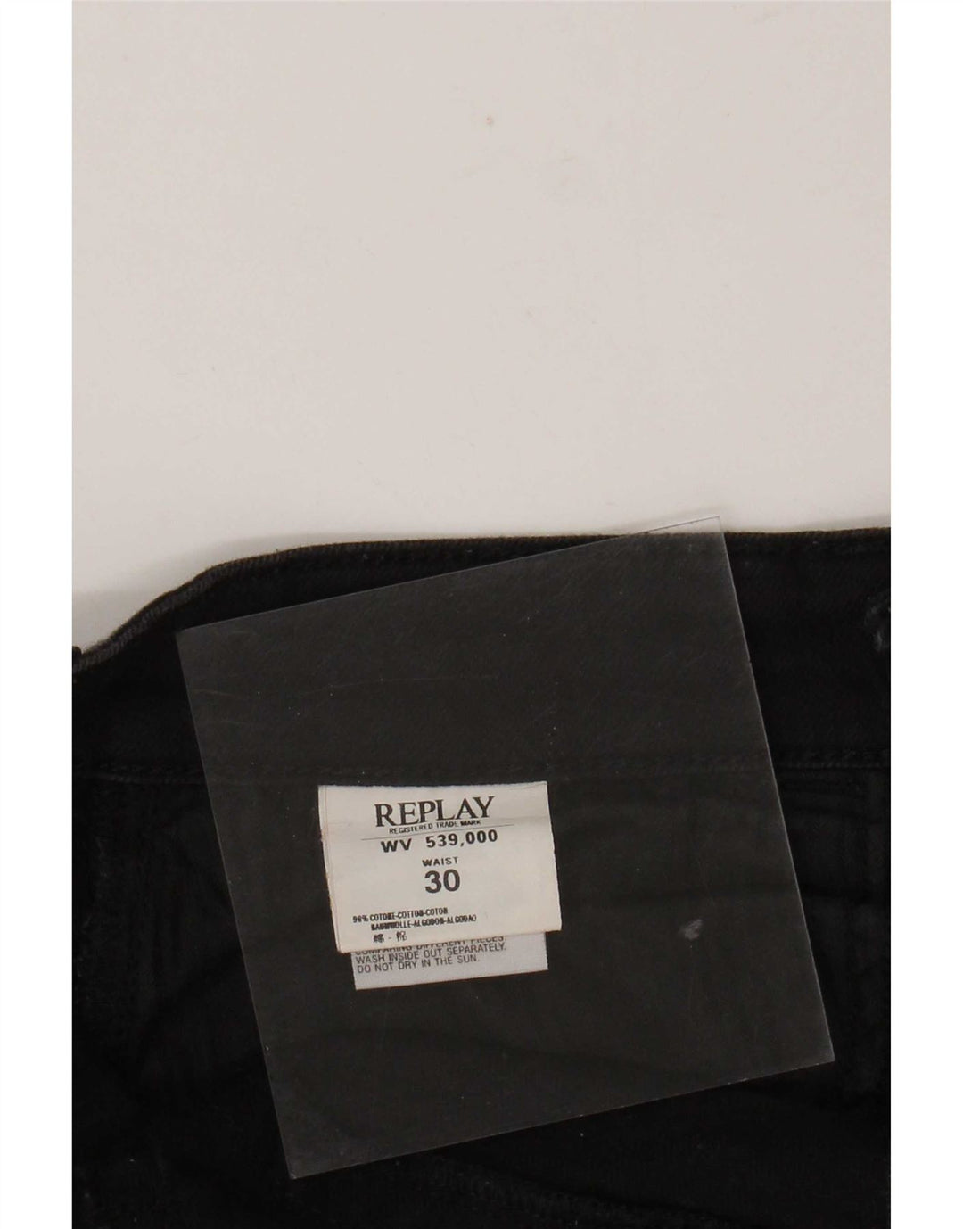 Replay Damen Denim Shorts Medium W30 Schwarz Baumwolle