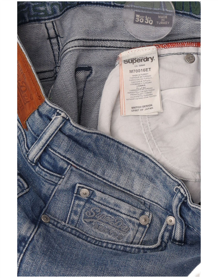Superdry Herren Slim Jeans W30 L27 Blaue Baumwolle