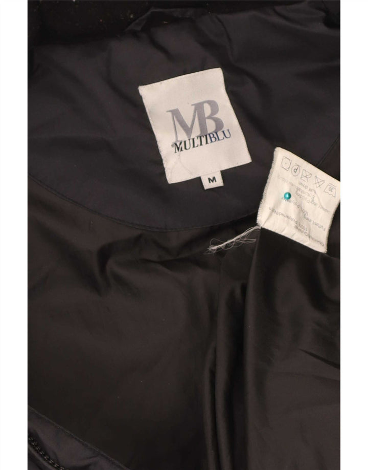 Multiblu wattierte Herrenweste UK 38 Mittelschwarzes Colourblock-Polyamid