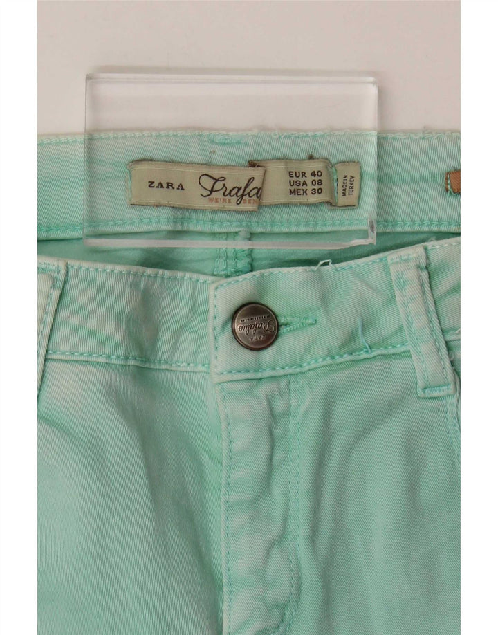 Zara Damen Trafaluc Straight Jeans EU 40 Medium W30 L28 Türkis
