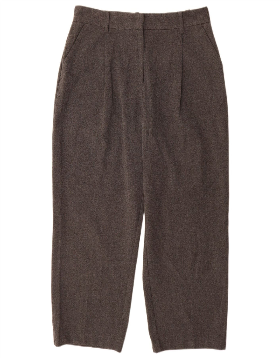 Zara Damen-Chinohose mit hoher Taille und Pegged, mittelgroß, W28, L27, grau, Polyester