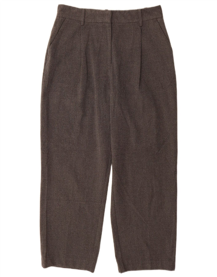 Zara Damen-Chinohose mit hoher Taille und Pegged, mittelgroß, W28, L27, grau, Polyester