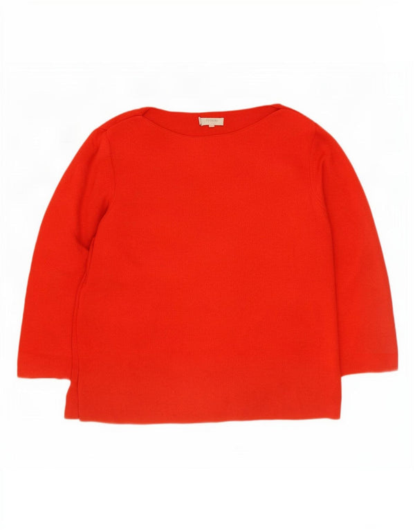 Hobbs Damen-Pullover mit 3/4-Ärmeln und U-Boot-Ausschnitt, UK 12, Mittelrot, Viskose