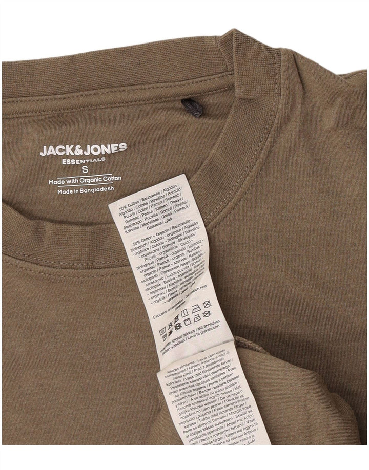 Jack & Jones Herren T-Shirt Top Small Khaki Baumwolle