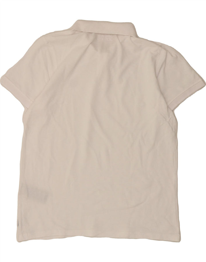 JACK & JONES Mens Polo Shirt Medium White Cotton Vintage Jack & Jones and Second-Hand Jack & Jones from Messina Hembry 