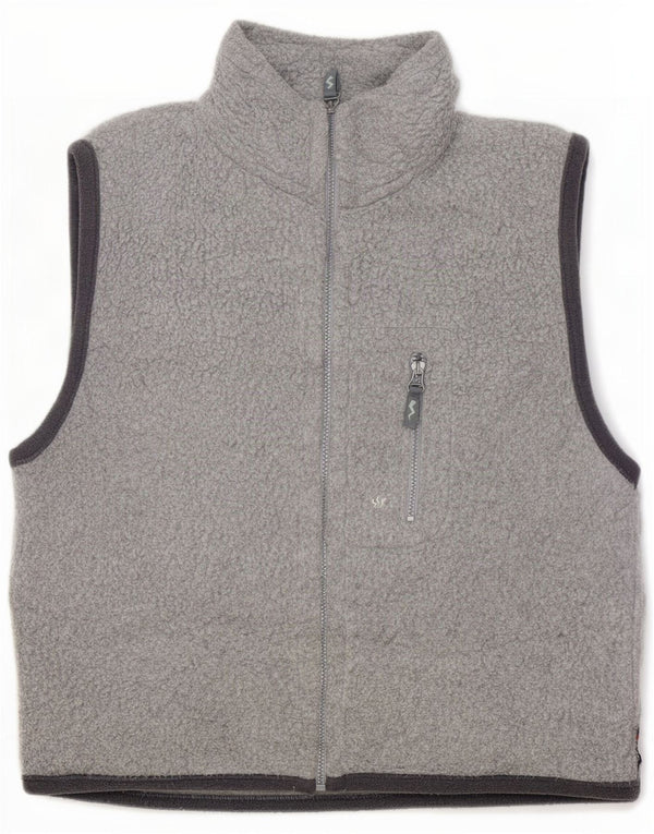 Fat Face Mens Fleece Gilet UK 38 Medium Grey Polyester