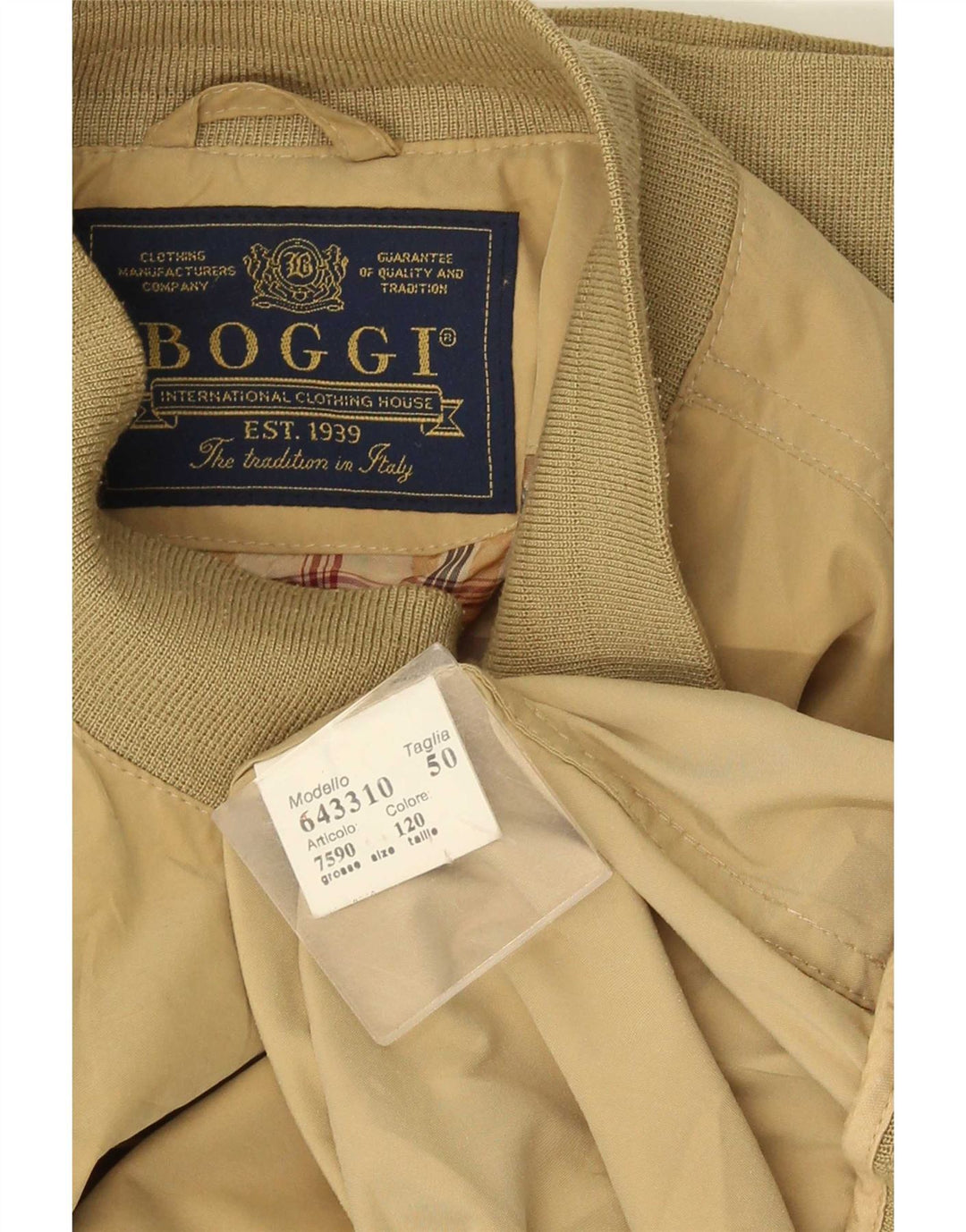 Boggi Herren Bomberjacke IT 50 Large Khaki Polyester