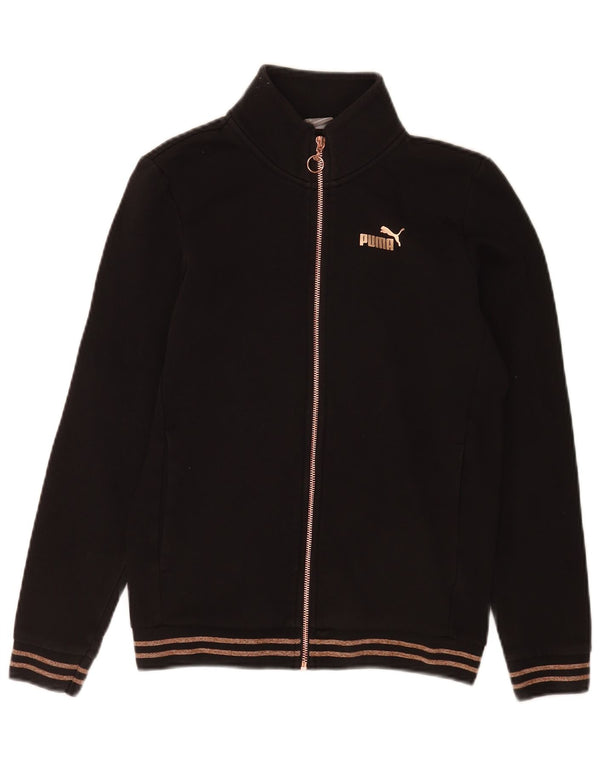 Puma Damen Trainingsanzug Top Jacke UK 6 XS Schwarz gestreift