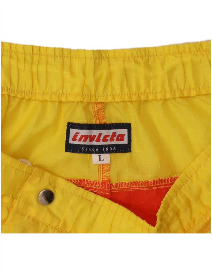 Invicta Herren-Bademode, groß, gelb, Farbblock