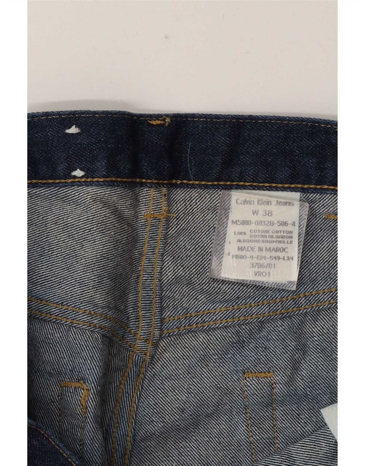 Calvin Klein Herren Straight Jeans W38 L30 Marineblau Baumwolle