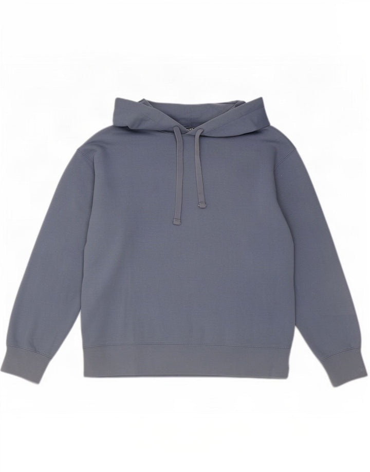 Zara Damen Übergroßer Kapuzenpullover UK 10 Small Blau Polyester