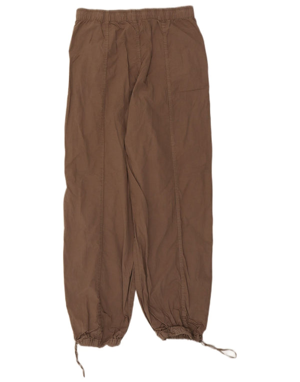 Zara Damen-Hose mit hoher Taille, lockere Passform, XS, W24, L29, Beige