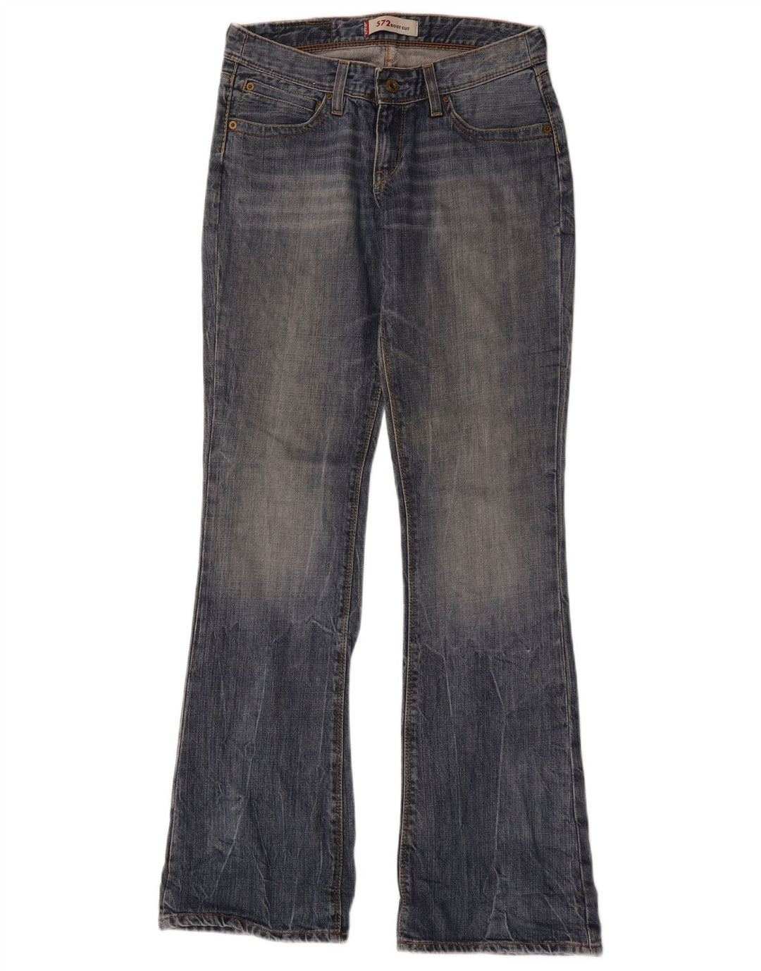 Levi's Damen 572 Bootcut Jeans W28 L34 Blaue Baumwolle