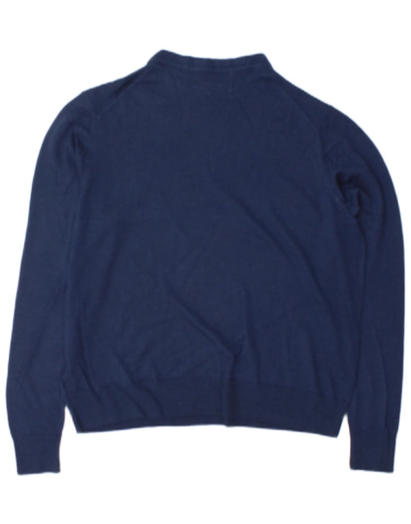 Marks & Spencer Damen-Pullover mit Rundhalsausschnitt, Gr. 40, Marineblau, Wolle