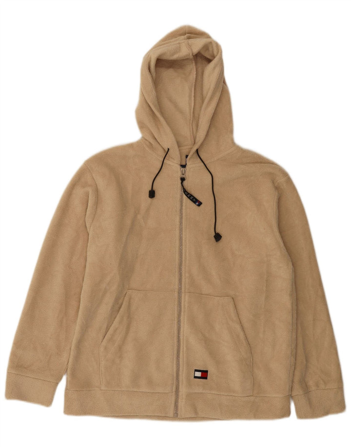 Tommy Hilfiger Damen Kapuzen-Fleecejacke UK 18 XL Beige Polyester
