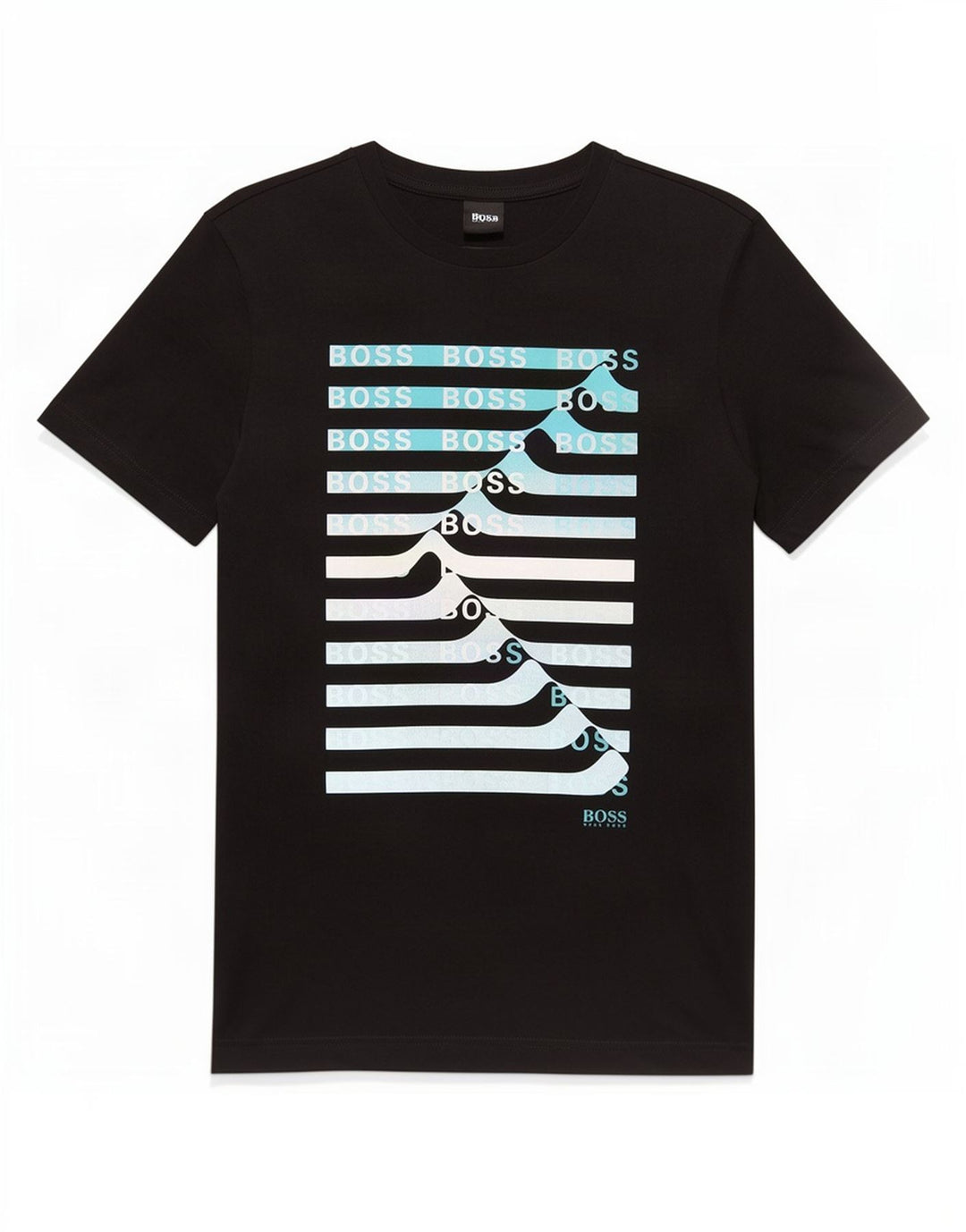 Hugo Boss Herren-T-Shirt mit Grafik, Größe S, schwarze Baumwolle