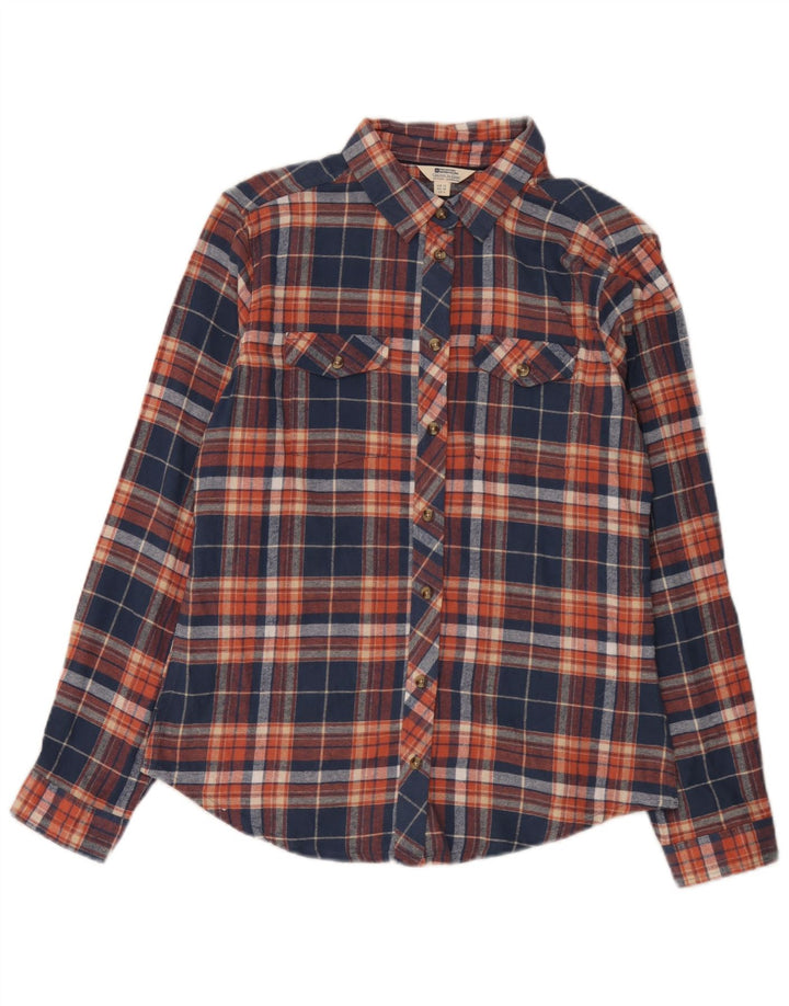 Mountain Warehouse Flanellhemd für Damen, UK 12, mittelblau, kariert, Baumwolle