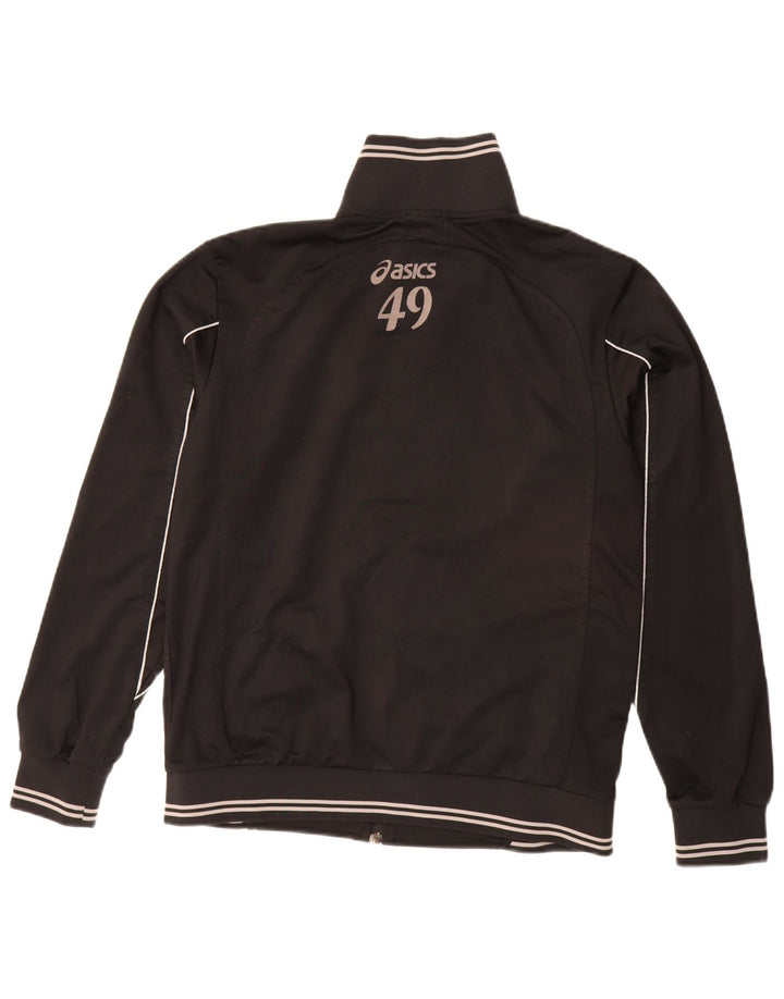 Asics Herren-Trainingsanzug mit grafischem Oberteil, Größe S, Schwarz, Polyester