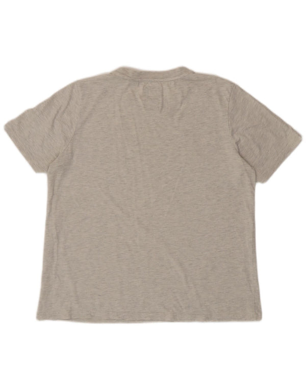 Superdry Damen Grafik-T-Shirt-Oberteil UK 14 Large Grau
