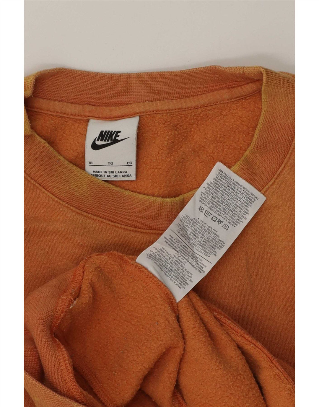 Nike Herren Sweatshirt Pullover XL Orange Baumwolle