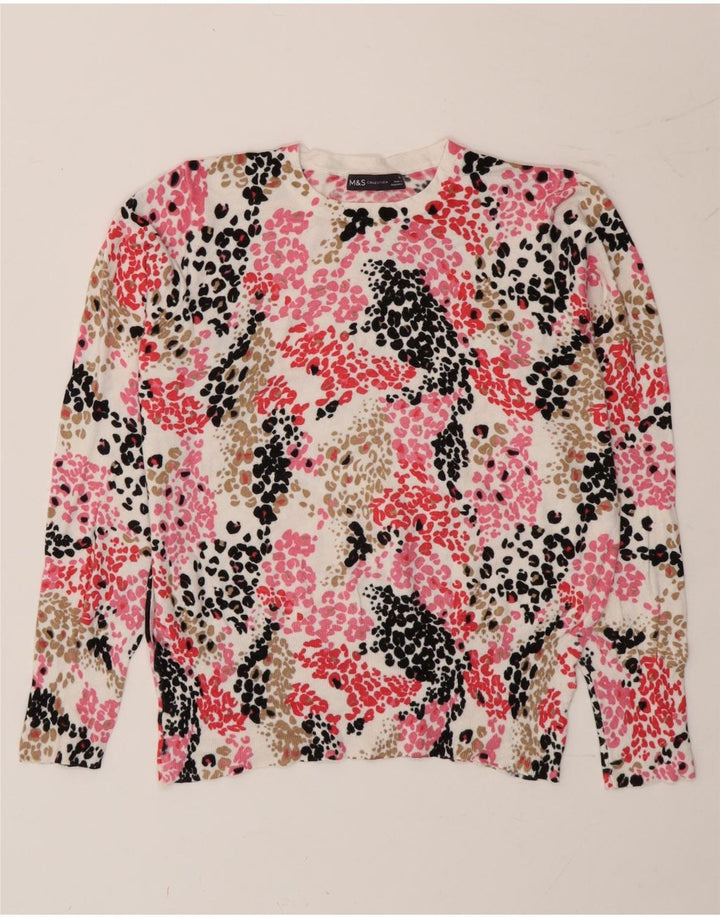 Marks & Spencer Damen-Pullover mit Rundhalsausschnitt, Gr. 14, Größe L, mehrfarbig