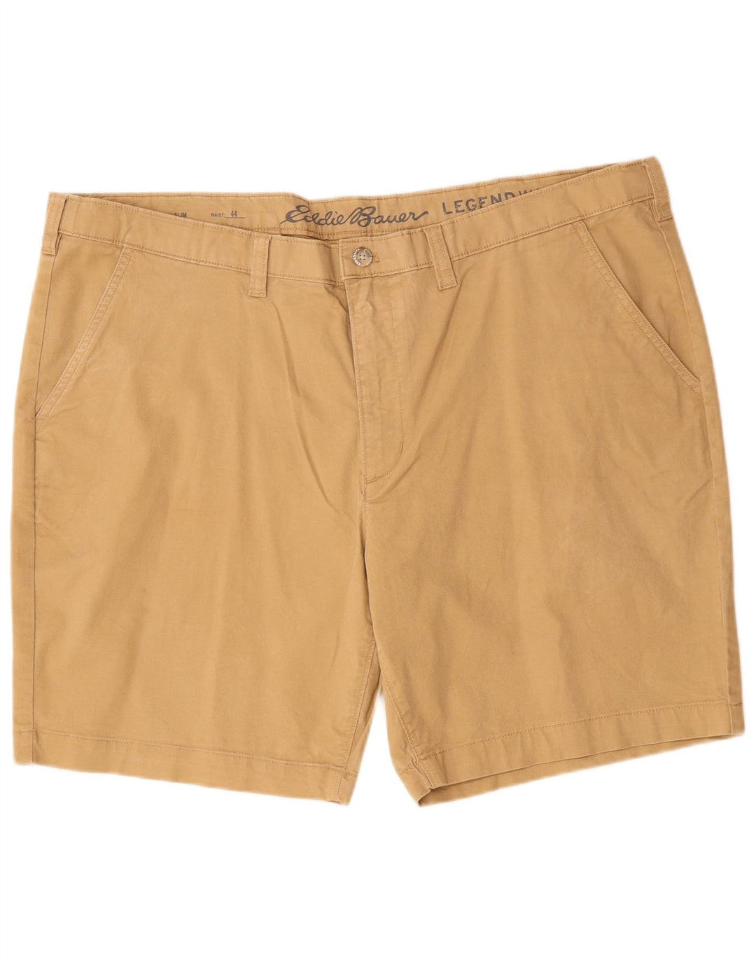 Eddie Bauer Herren Slim Chino Shorts W44 2XL Beige Baumwolle