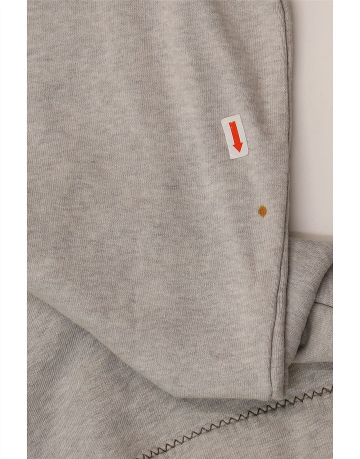 FAT FACE Herren-Sweatshirt mit grafischem Reißverschluss, XL, graue Baumwolle