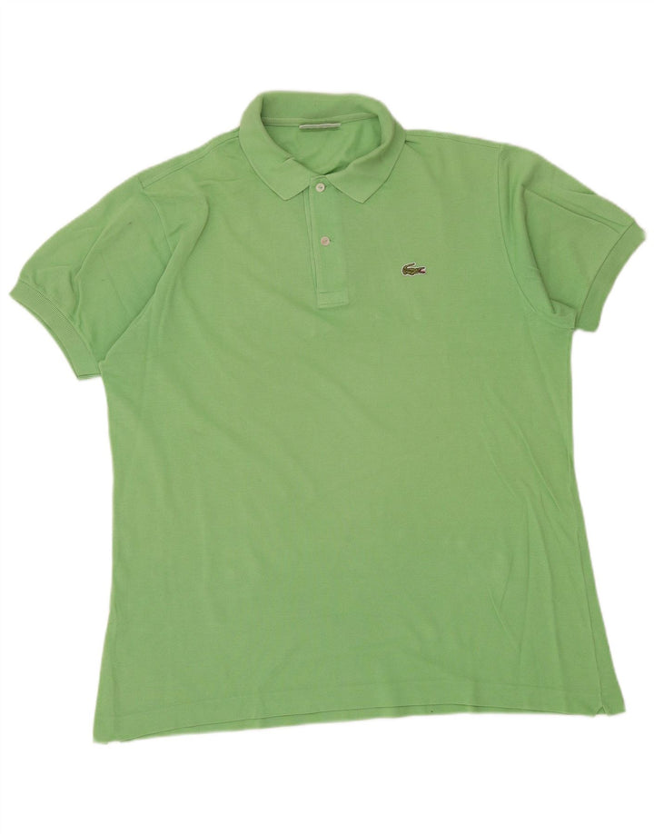 Lacoste Herren-Poloshirt, Größe 6, groß, grün, Baumwolle, klassisch