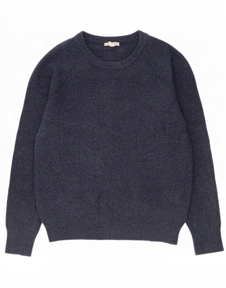 Gap Herren-Pullover mit Rundhalsausschnitt, mittlere marineblaue gesprenkelte Wolle