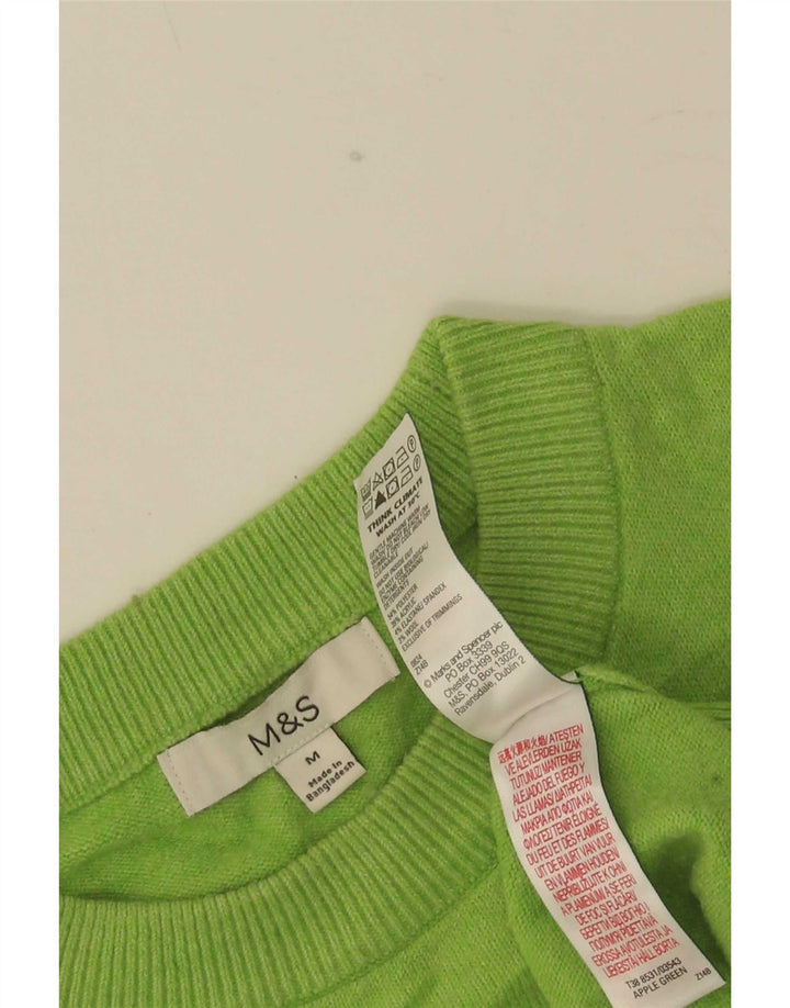 Marks & Spencer Damen-Pullover mit Rundhalsausschnitt, Gr. 14, Mittelgrün