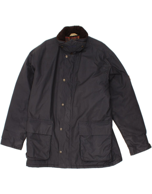 VINTAGE Herren-Utility-Jacke UK 42 XL Marineblaue Baumwolle