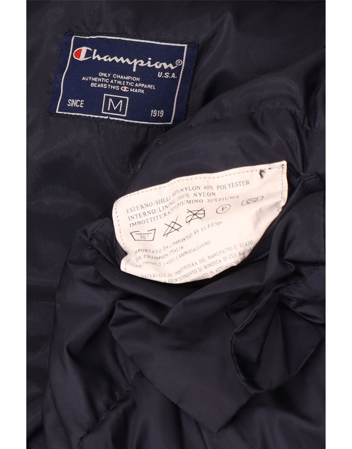 CHAMPION Wattierte Herrenjacke mit Kapuze, UK 38, mittelmarineblaues Nylon