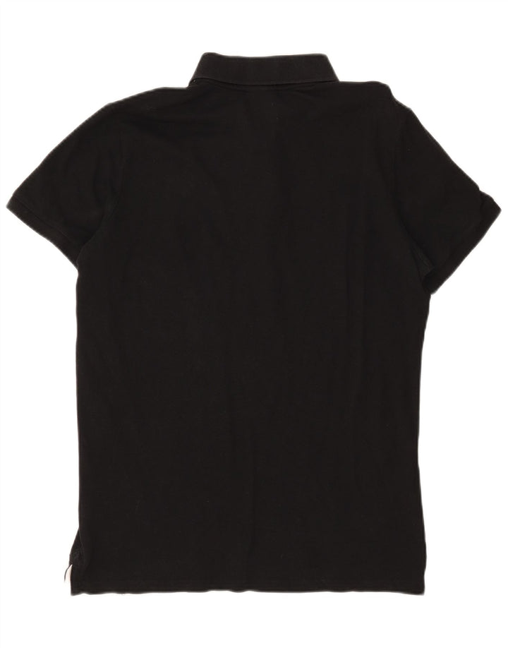 Diadora Herren-Poloshirt aus mittelschwarzer Baumwolle