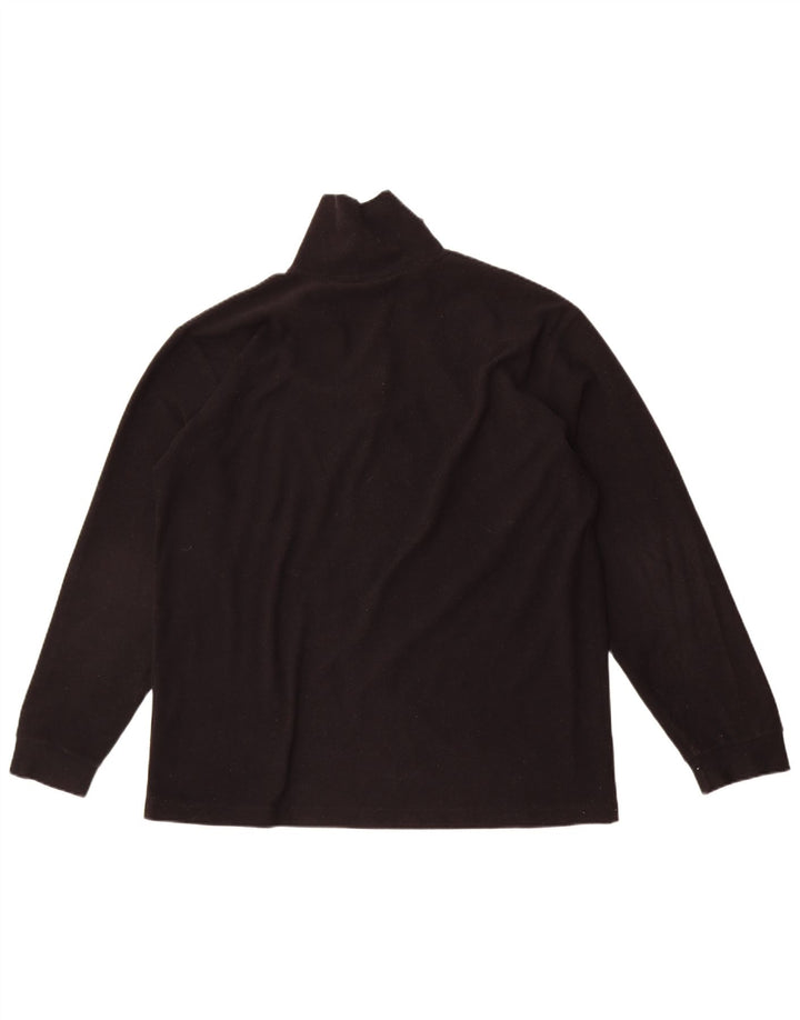 Invicta Herren-Fleecepullover mit Reißverschluss, XL, schwarzes Polyester