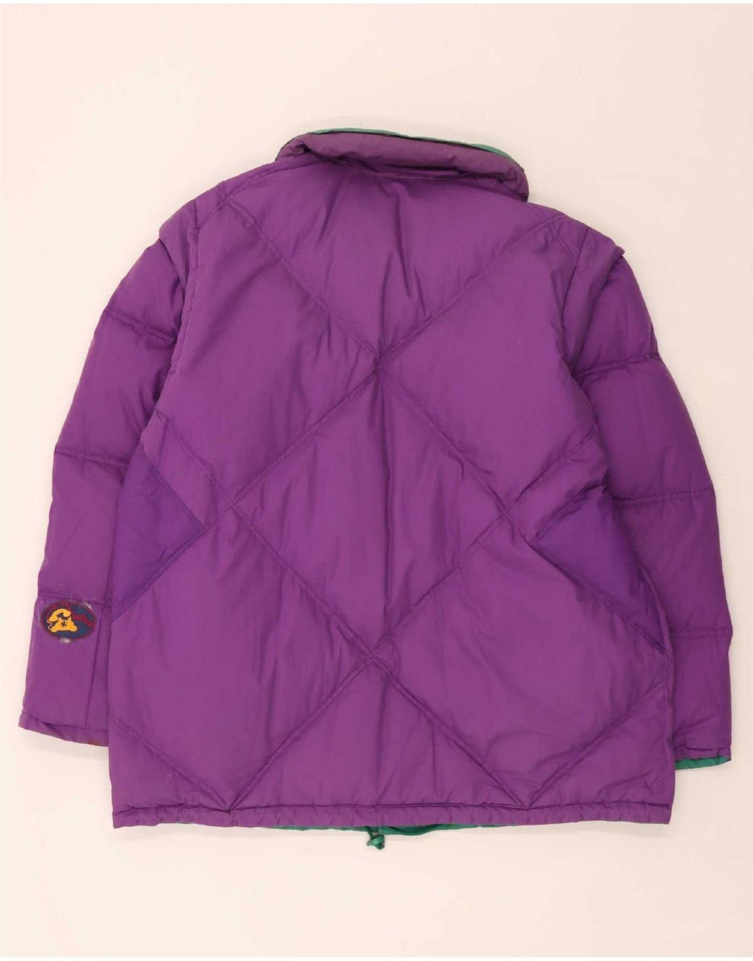 Diadora Herren Loose Fit Reversible Wattierte Jacke UK 40 Large Grün Polyester