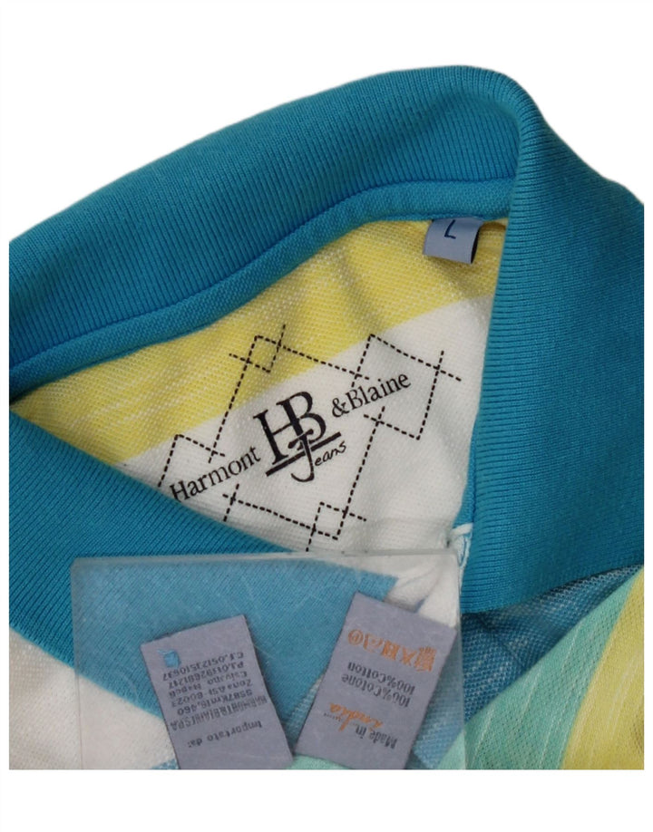 HARMONT & BLAINE Herren-Poloshirt, groß, mehrfarbig, gestreift, Baumwolle