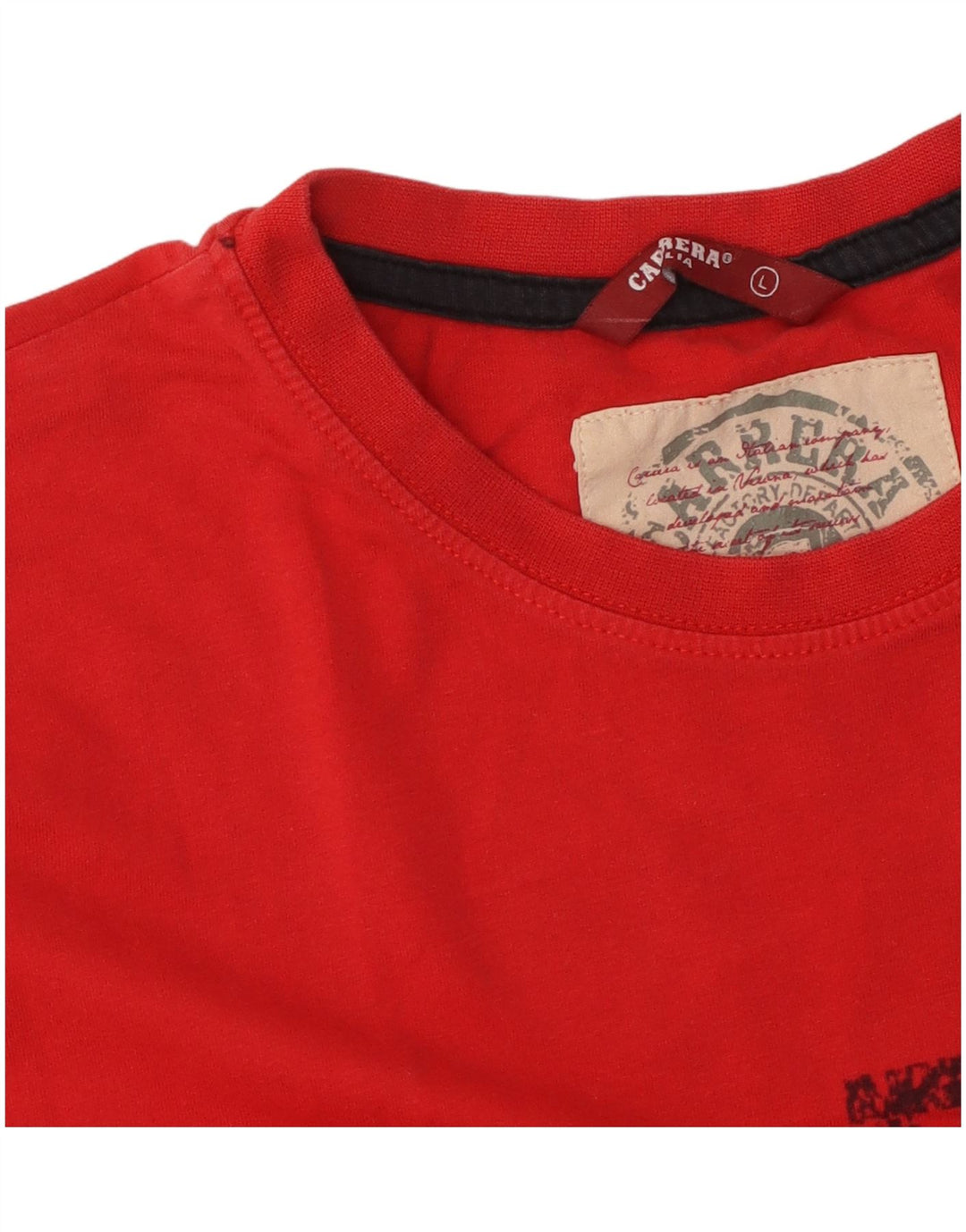 CARRERA Herren-T-Shirt mit Grafik, Größe L, Rot