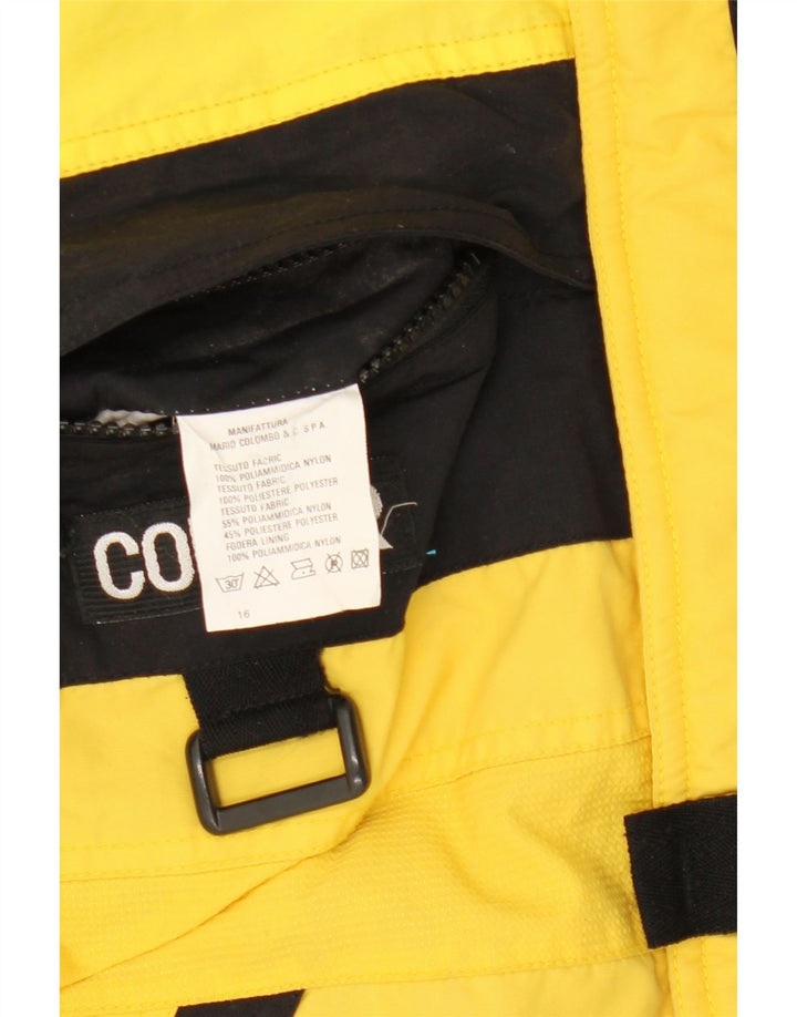 COLMAR Jungen-Skijacke mit Kapuze, 15–16 Jahre, gelbes Colourblock-Nylon