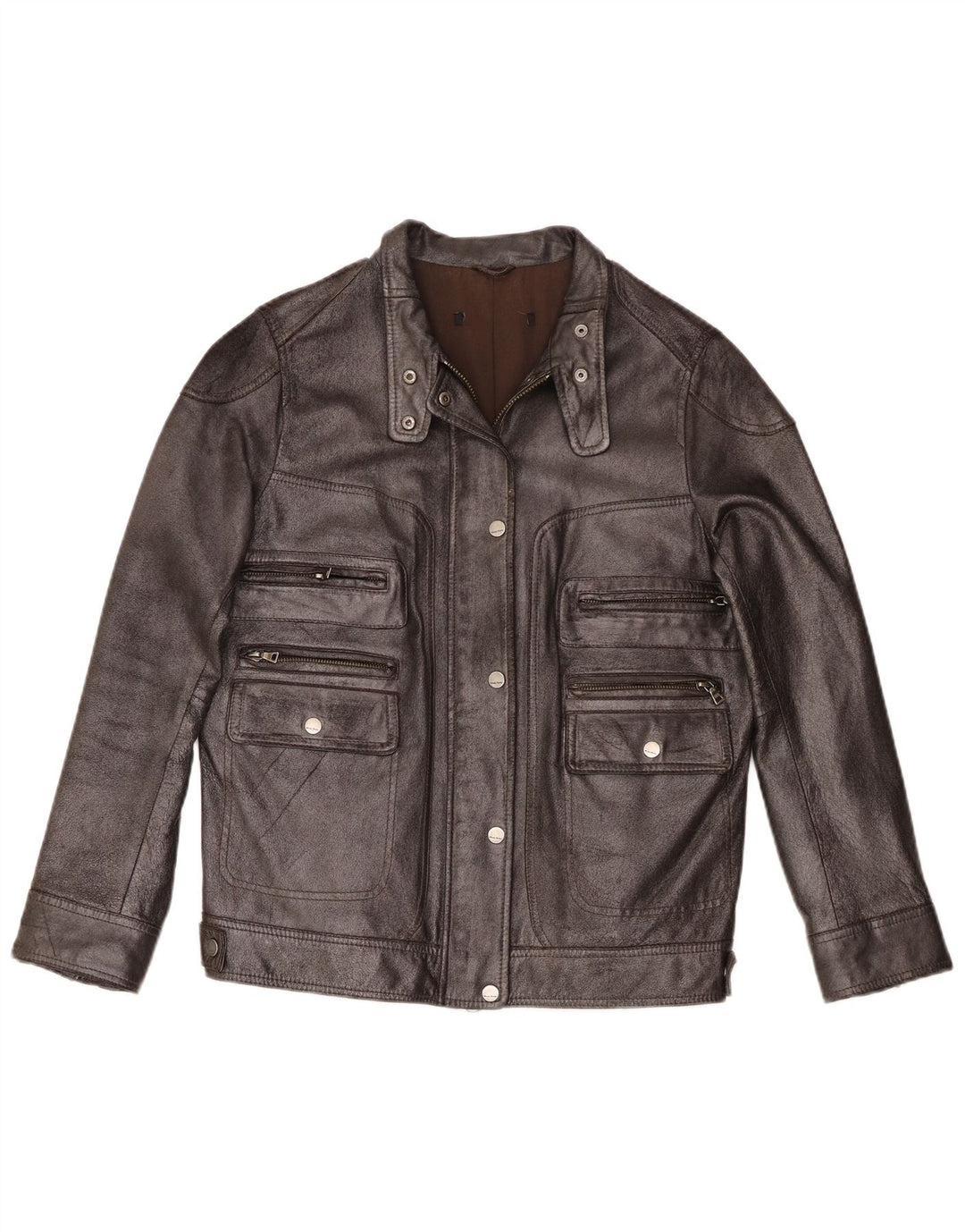 Marc Aurel Damen Lederjacke UK 14 Mittelschwarzes Leder