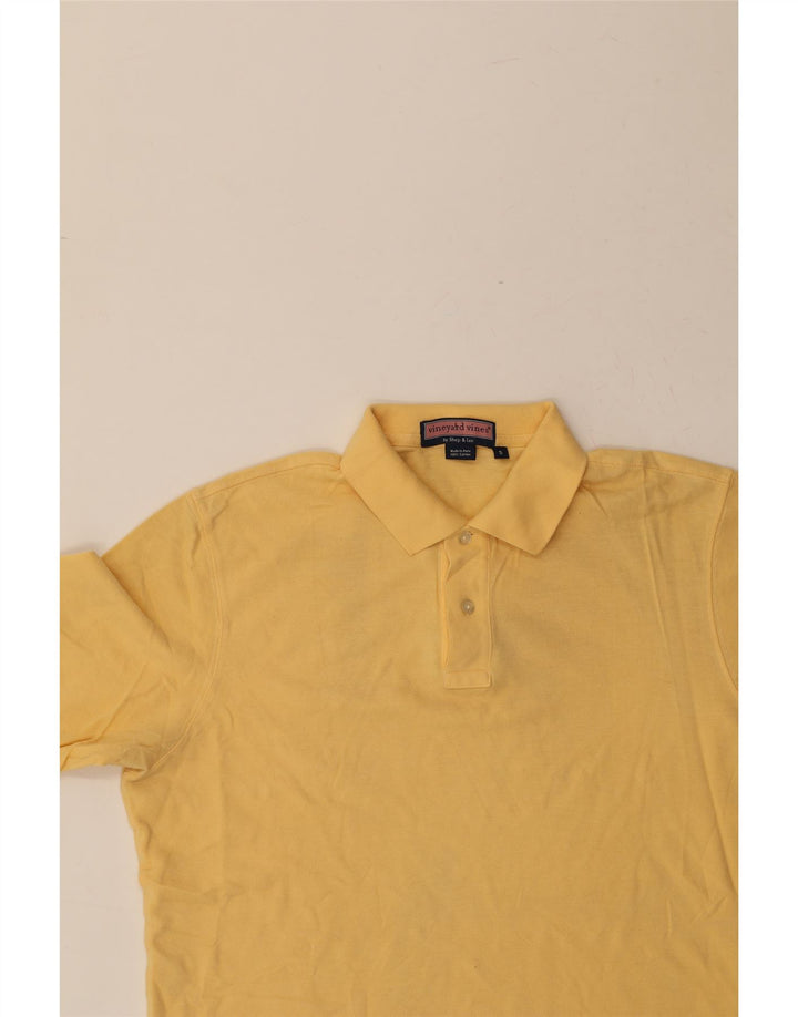 VINEYARD VINES Mens Polo Shirt Small Yellow Cotton Vintage Vineyard Vines and Second-Hand Vineyard Vines from Messina Hembry 