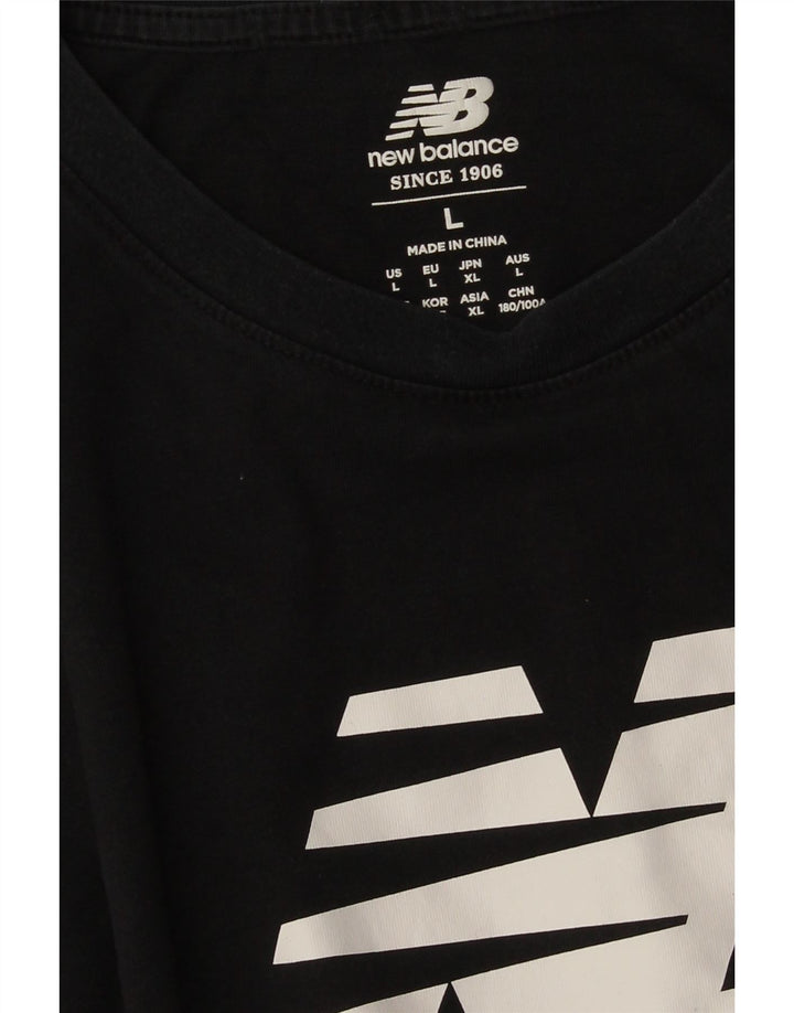 NEW BALANCE Herren T-Shirt mit Grafik, Größe L, Schwarz
