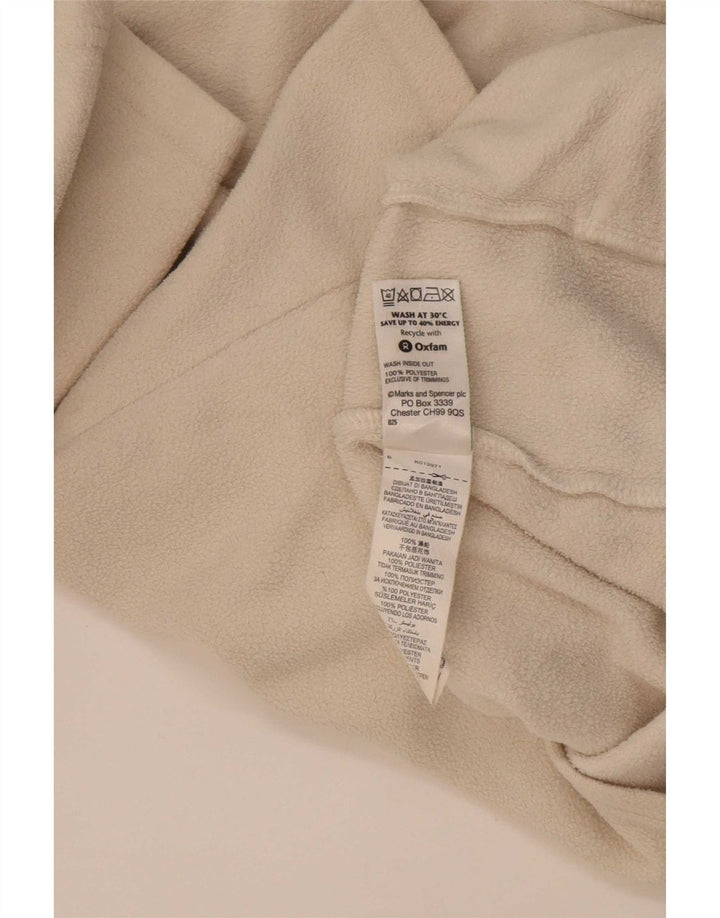 Marks & Spencer Damen Fleecejacke UK 12 Medium Beige Polyester