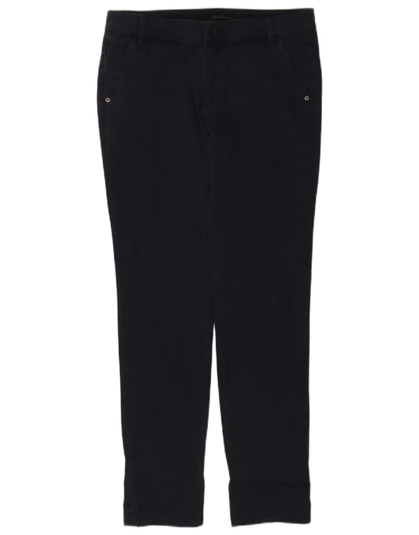 Calvin Klein Damen Slim Chinohose W29 L31 Marineblaue Baumwolle
