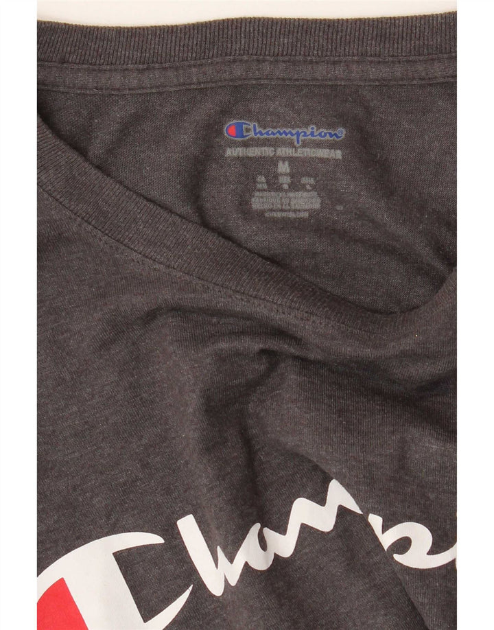 Champion Herren Grafik-T-Shirt-Oberteil Mittelgrau